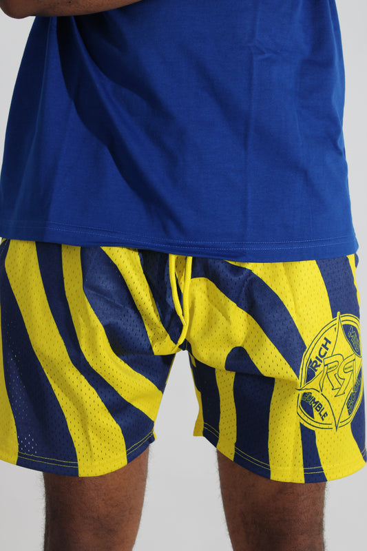 ROR Blue and Yellow Unisex Signature Shorts