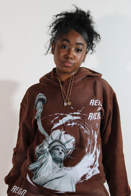 Born 2 Reign Unisex Brown Hoodie