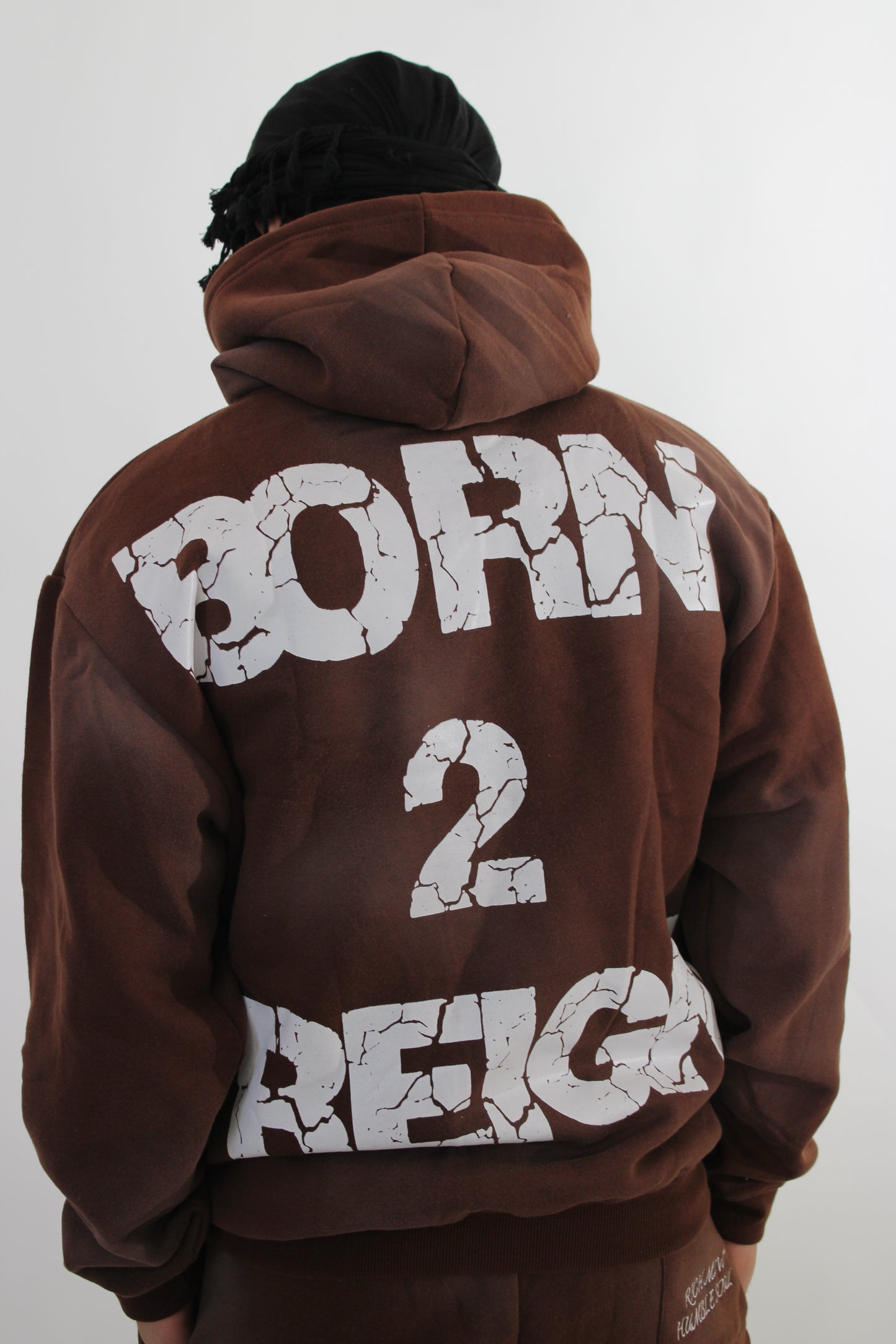 Born 2 Reign Unisex Brown Hoodie