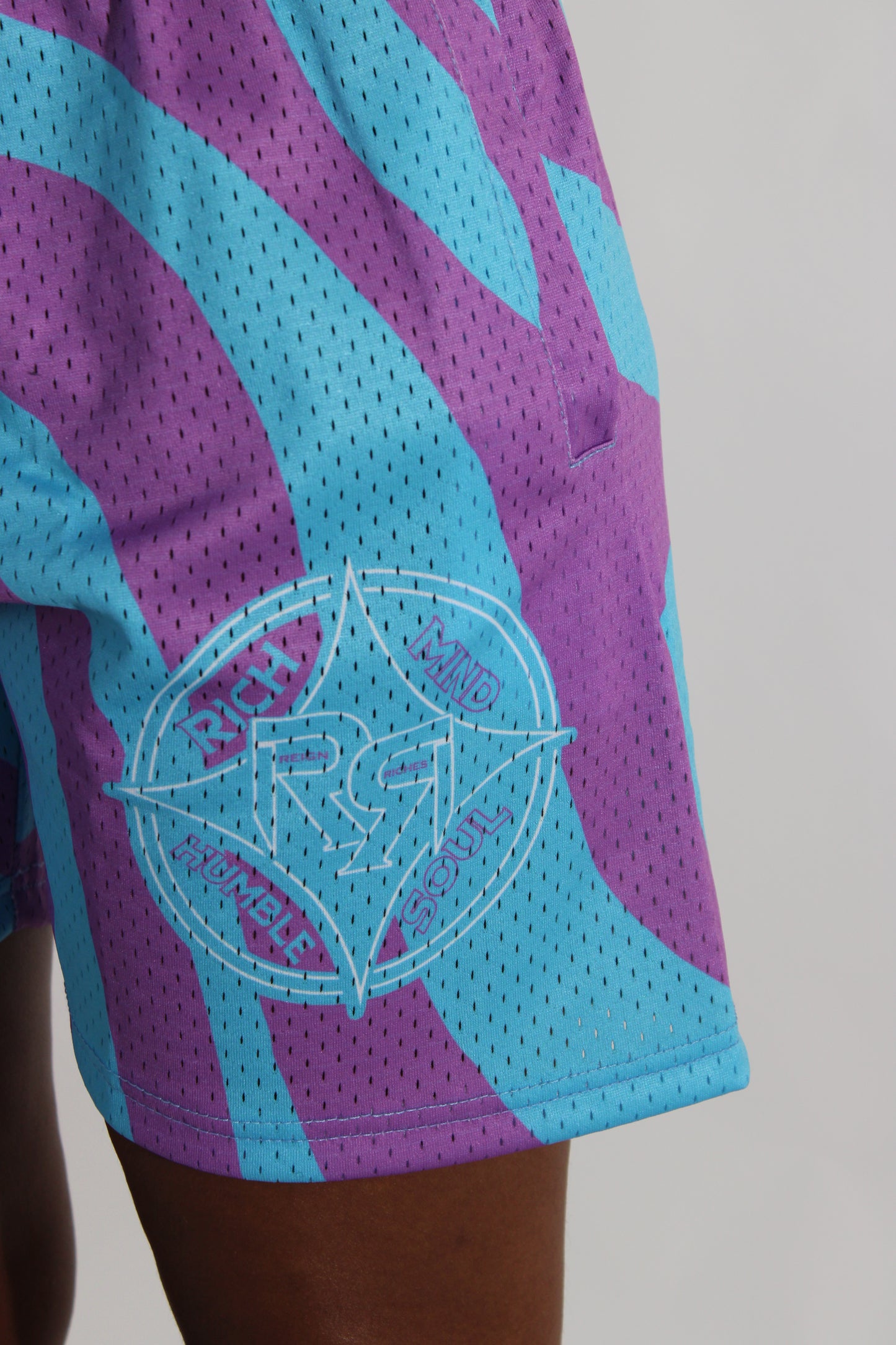 ROR Light Blue and Purple Unisex Signature Shorts