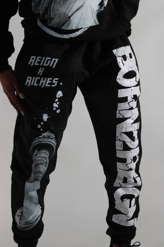 Born 2 Reign Black Unisex Sweatpants